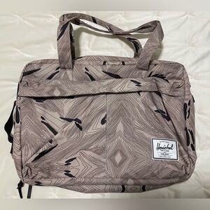 Herschel beige and black pattern carry on suitcase luggage like new